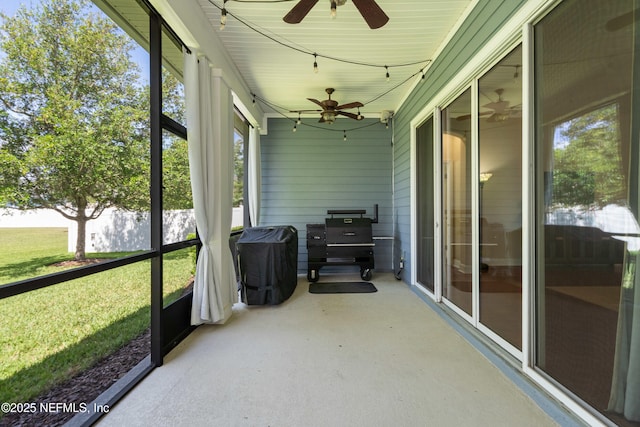 243 Olivette St, Saint Johns, FL 32259 - sunroom featuring a ceiling fan