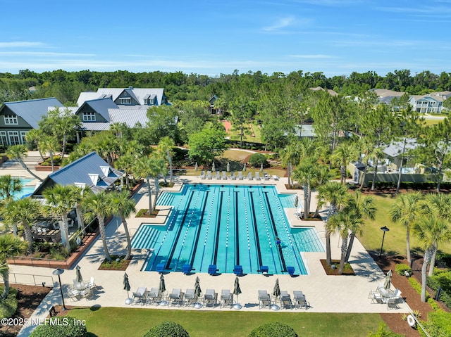 243 Olivette St, Saint Johns, FL 32259 - community pool with a patio and fence