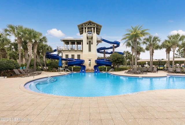 45 Princess Dr, Ponte Vedra, FL 32081 - pool with a water slide and a patio