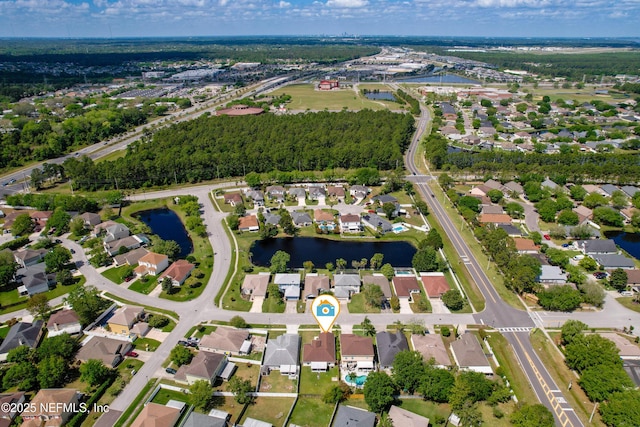 117 Sterling Hill Dr, Jacksonville, FL 32225 - bird's eye view featuring a water view and a residential view