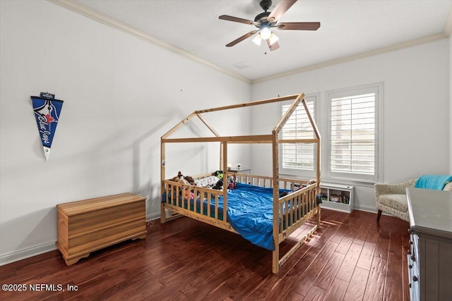 13648 Marsh Harbor Dr N, Jacksonville, FL 32225 - bedroom featuring baseboards, ornamental molding, and hardwood / wood-style flooring