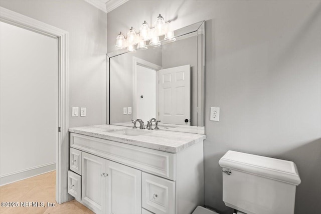 13648 Marsh Harbor Dr N, Jacksonville, FL 32225 - bathroom featuring toilet, tile patterned floors, and vanity