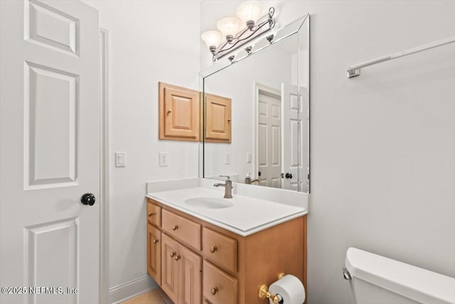 13648 Marsh Harbor Dr N, Jacksonville, FL 32225 - half bath featuring toilet, vanity, and baseboards