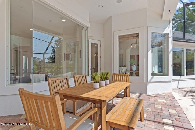 13648 Marsh Harbor Dr N, Jacksonville, FL 32225 - exterior space with recessed lighting and brick floor