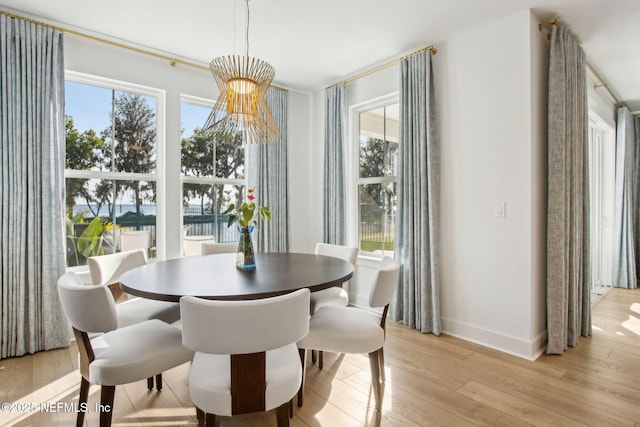 157 Oak Pk Dr, Saint Johns, FL 32259 - dining space with light wood finished floors and baseboards