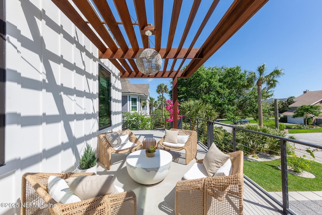 3516 1st St S, Jacksonville Beach, FL 32250 - balcony featuring a pergola