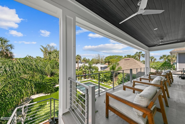 3516 1st St S, Jacksonville Beach, FL 32250 - balcony with a ceiling fan