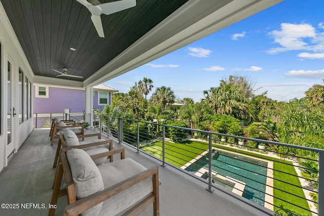 3516 1st St S, Jacksonville Beach, FL 32250 - balcony with a ceiling fan