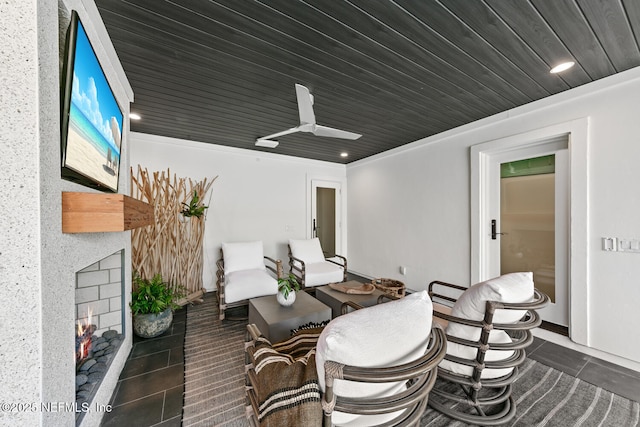 3516 1st St S, Jacksonville Beach, FL 32250 - view of patio / terrace with ceiling fan
