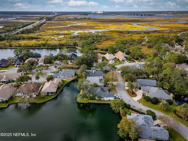 1886 Mourning Dove Ln, Jacksonville Beach, FL 32250 - aerial view of property and surrounding area with nearby suburban area and a large body of water