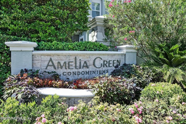 view of community sign