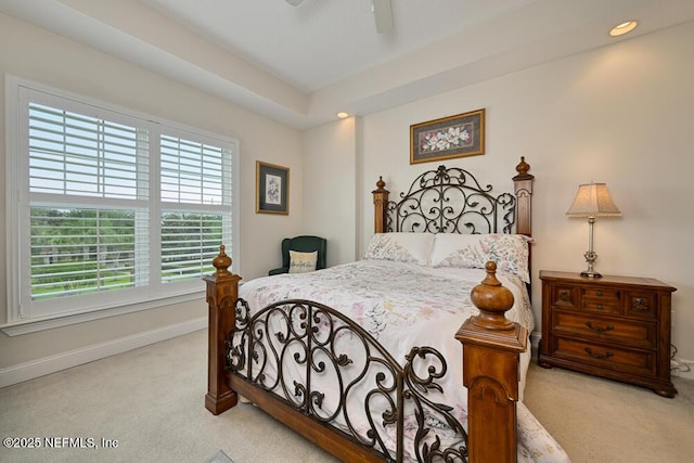 4300 S Beach Pkwy Unit 4205, Jacksonville Beach, FL 32250 - bedroom featuring carpet, recessed lighting, and ceiling fan