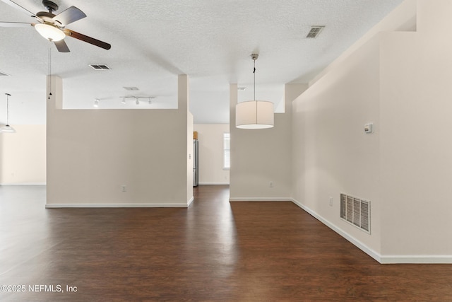 1217 Maclaren St, Saint Augustine, FL 32092 - spare room featuring visible vents, a textured ceiling, and ceiling fan
