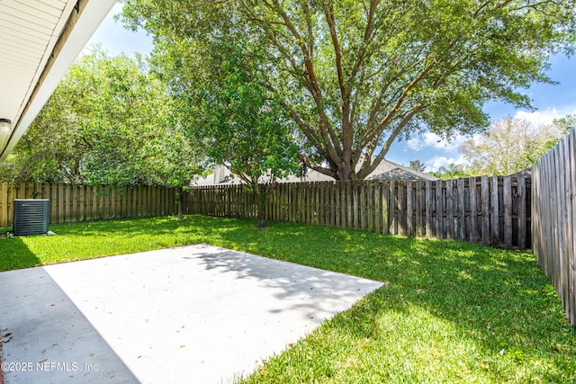 1217 Maclaren St, Saint Augustine, FL 32092 - view of yard featuring a patio area, a fenced backyard, and cooling unit