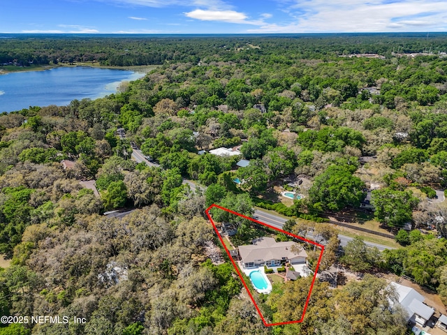 50 SE Forest St, Keystone Heights, FL 32656 - drone / aerial view with a forest view and a water view