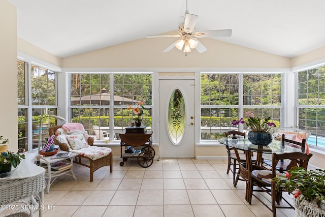 50 SE Forest St, Keystone Heights, FL 32656 - sunroom / solarium featuring tile patterned floors and lofted ceiling