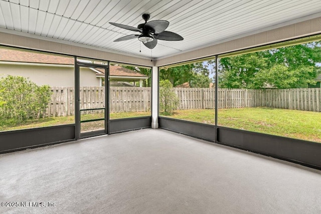 1029 Buttercup Dr, Saint Johns, FL 32259 - unfurnished sunroom featuring ceiling fan
