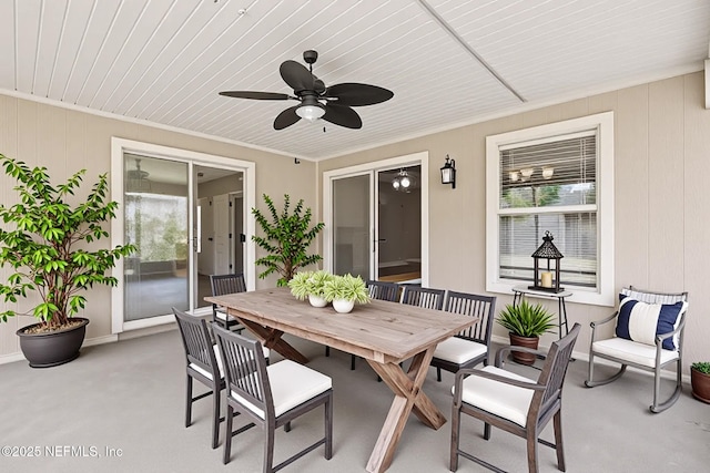 1029 Buttercup Dr, Saint Johns, FL 32259 - view of patio featuring ceiling fan and outdoor dining area
