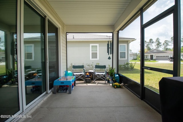 view of sunroom / solarium
