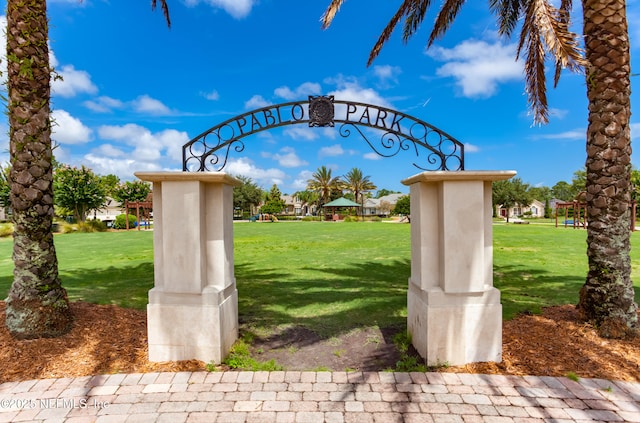 13738 Harbor Creek Pl, Jacksonville, FL 32224 - community sign with a yard