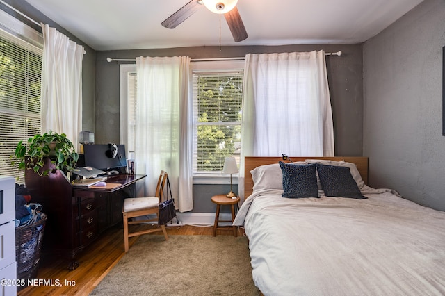 2649 Dellwood Ave, Jacksonville, FL 32204 - bedroom with wood finished floors and a ceiling fan