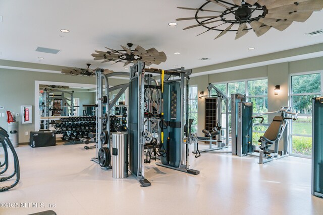 2781 Seasons Rd, Green Cove Springs, FL 32043 - workout area with recessed lighting and visible vents