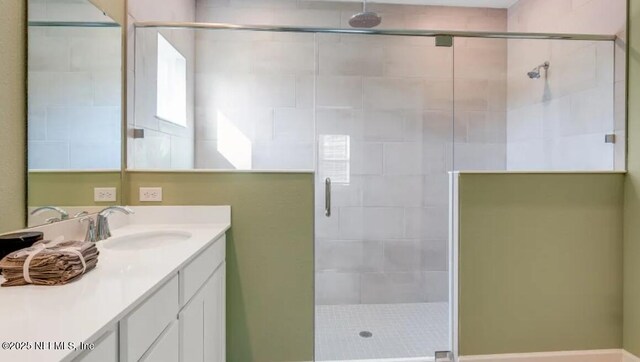 2781 Seasons Rd, Green Cove Springs, FL 32043 - full bathroom featuring a shower stall and vanity