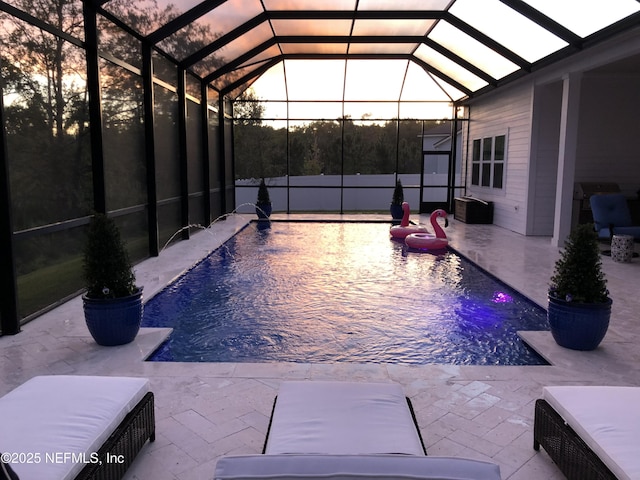 263 Broadleaf Ln, Saint Johns, FL 32259 - outdoor pool featuring a patio, a lanai, and central AC unit