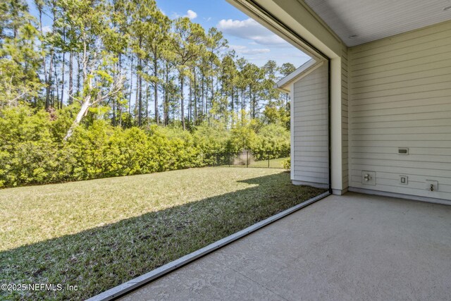 exterior space with fence
