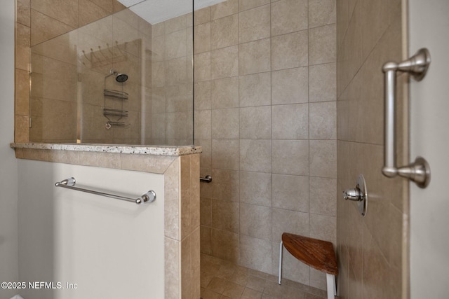 bathroom with a walk in shower