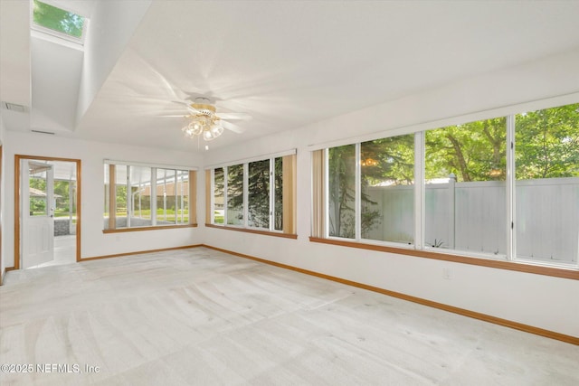 unfurnished sunroom featuring visible vents