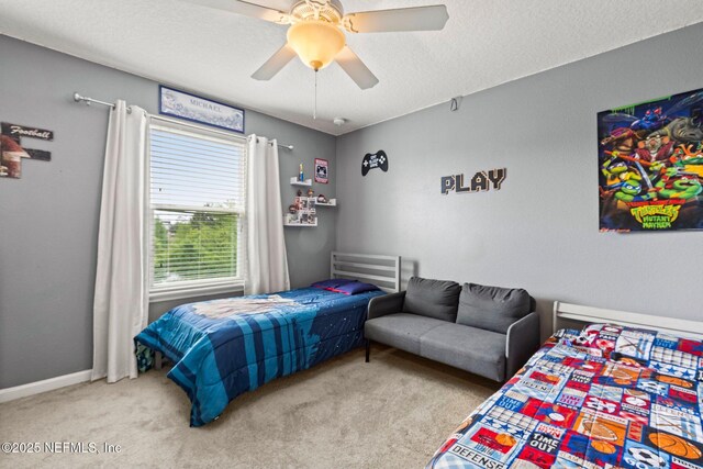 112 Bluffton Ct, Saint Augustine, FL 32092 - bedroom with a ceiling fan and carpet