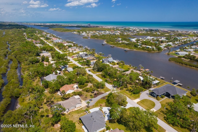 355 Lambert Ave, Flagler Beach, FL 32136 - aerial view with a water view and a residential view