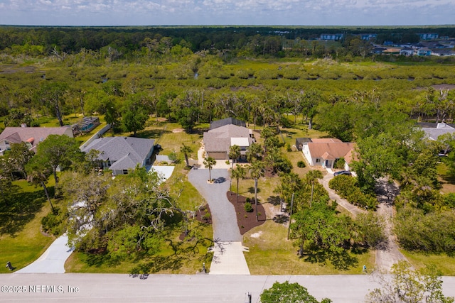 355 Lambert Ave, Flagler Beach, FL 32136 - birds eye view of property with a residential view and a forest view