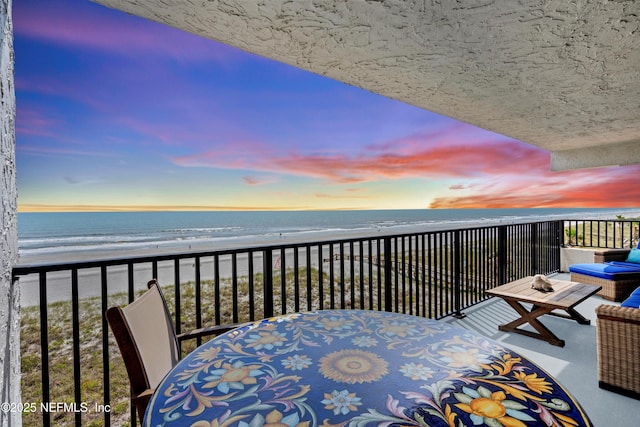 275 1st St S Unit 504, Jacksonville Beach, FL 32250 - balcony featuring view of water and beach