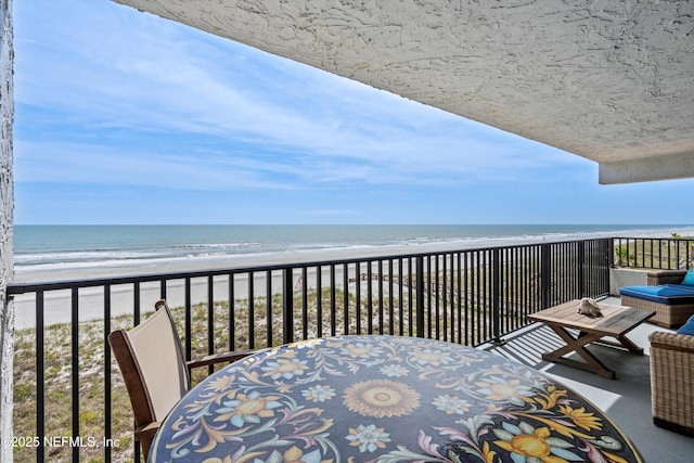 275 1st St S Unit 504, Jacksonville Beach, FL 32250 - balcony with view of water and beach