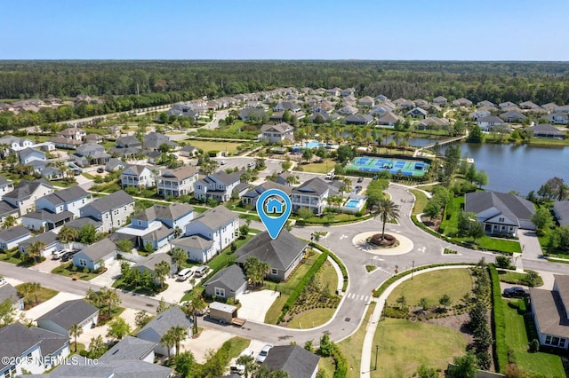 114 Fremont Ave, Saint Augustine, FL 32095 - bird's eye view featuring a residential view and a water view