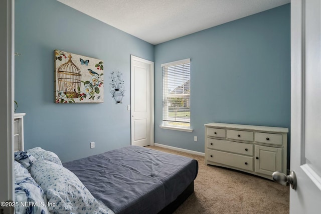 114 Fremont Ave, Saint Augustine, FL 32095 - bedroom featuring light carpet, baseboards, and a textured ceiling