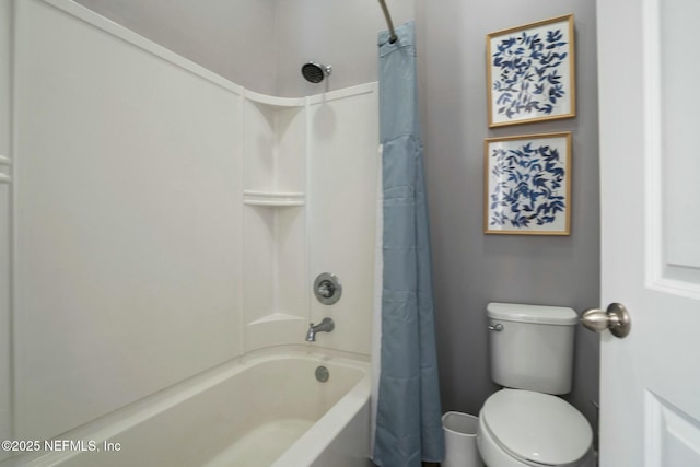 114 Fremont Ave, Saint Augustine, FL 32095 - bathroom featuring shower / bath combo and toilet