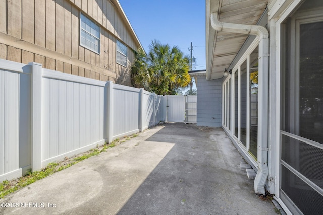 view of patio with a fenced backyard