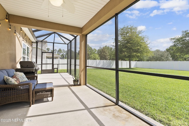 169 S Field Crest Dr, Saint Augustine, FL 32092 - sunroom / solarium featuring ceiling fan