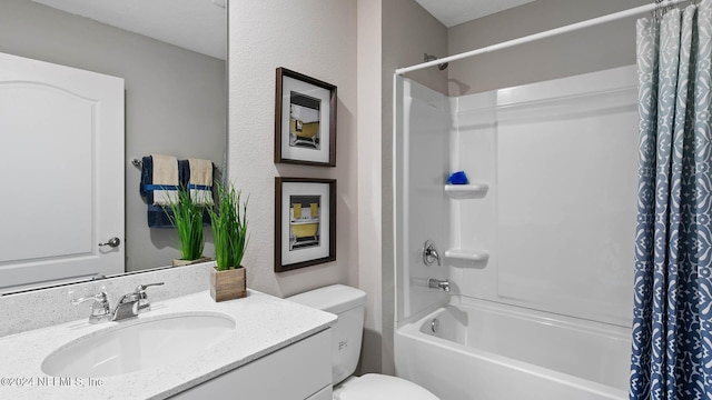 173 Greenwood Dr, Palm Coast, FL 32137 - full bath with toilet, shower / bathtub combination with curtain, and vanity