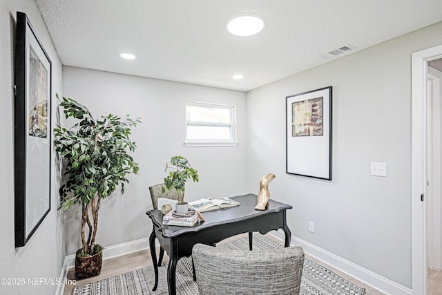 310 Capella Rd, Orange Park, FL 32073 - office area featuring recessed lighting, light wood-type flooring, visible vents, and baseboards