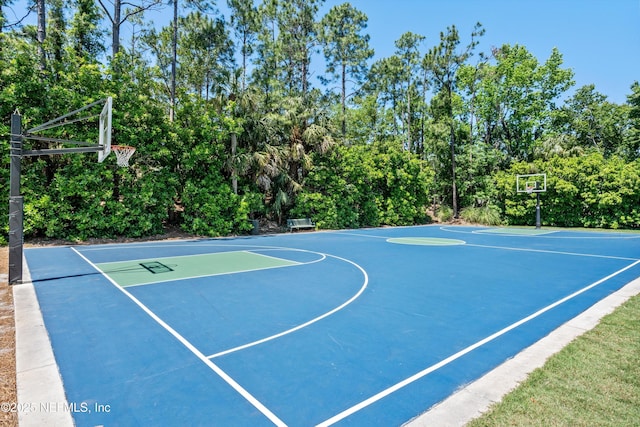 view of basketball court with community basketball court