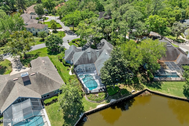 drone / aerial view featuring a residential view