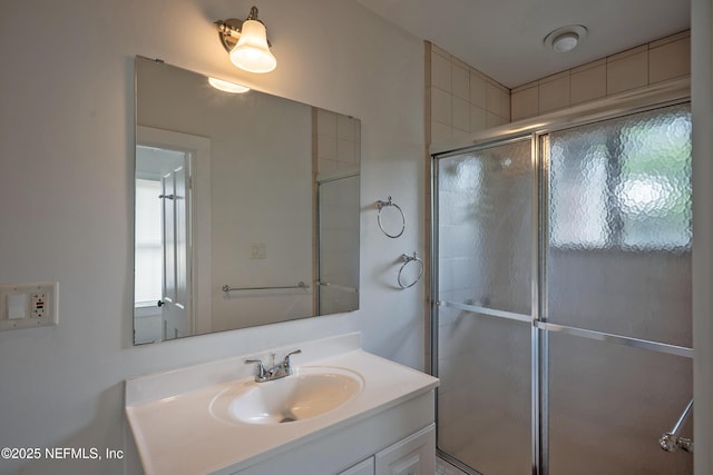 627 Emmett St, Palatka, FL 32177 - full bathroom featuring a shower stall and vanity