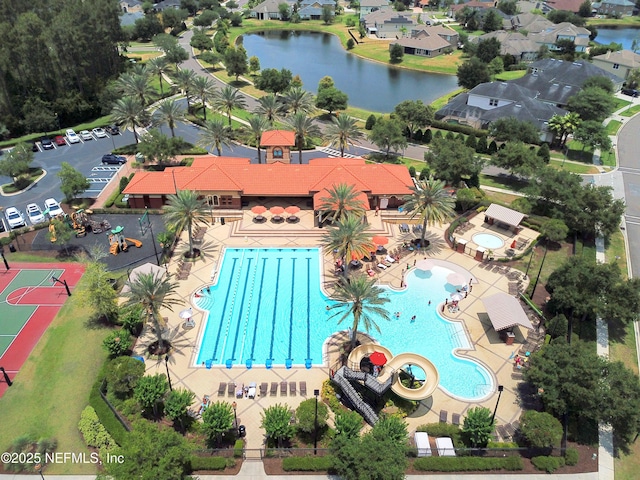 184 Rockcreek Dr, Saint Johns, FL 32259 - bird's eye view of a pool and a large body of water