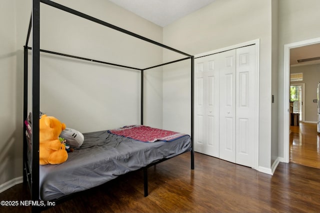 4440 Summer Haven Blvd S, Jacksonville, FL 32258 - bedroom featuring a closet, baseboards, and wood finished floors