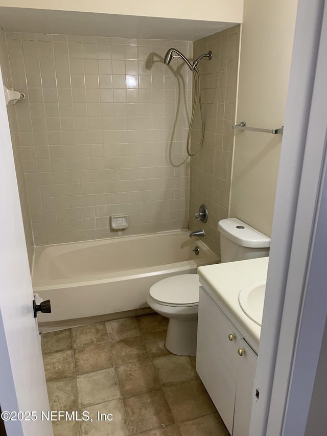5473 Pinehaven Ct, Jacksonville, FL 32244 - bathroom featuring toilet, vanity, and shower / bathtub combination