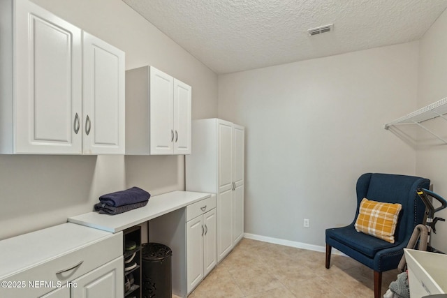 244 W Berkswell Dr, Saint Johns, FL 32259 - office space with a textured ceiling, light tile patterned flooring, baseboards, and visible vents